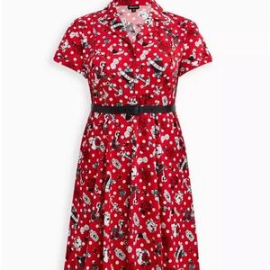Torrid Red and White Floral Midi Dress